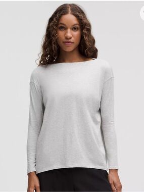 Lululemon Back in Action Organic Cotton Long  Sleeve Shirt